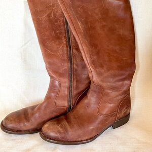 Born Brown Leather Knee-High Boots 9WC
